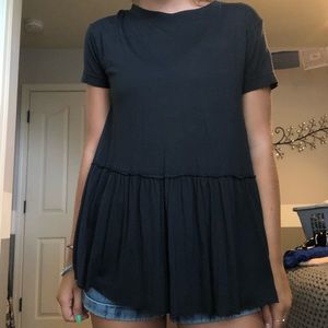navy babydoll shirt